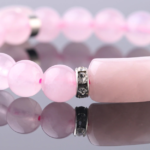 Pink Crystal Women Bracelet Natural Stone سوارة نسائية من حجر الروز كوارتز