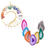 Chakra Crystal Tree of Life & Agate Geode Slices شجرة الشاكرات السبعه و حجر الأقات لديكور المنزل