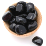 Black Tourmaline Tumbled قطع حجر التورمالين الأسود