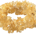 Citrine Stretch Cuff 5 Layer Chakra Bracelet سوارة حجر السترين الطبيعي