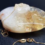Natural rough Citrine necklace قلاده السترين الطبيعي