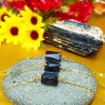Natural Black Tourmaline bracelet سواره حجر الترمالين الأسود