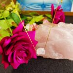 Rose Quartz Raw Necklace قلاده حجر الروز كوارتز الخام